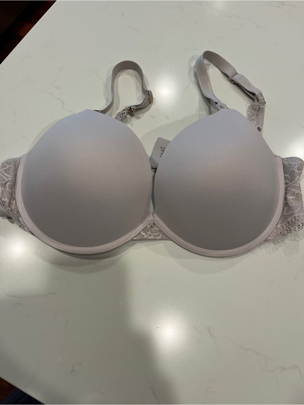Soma 36DD embraceable push up bra tan gray nude color